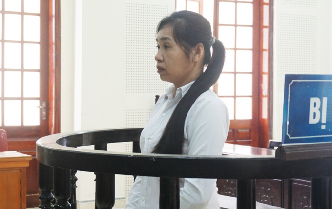 Bị c&aacute;o Quang Thi Loan tại phi&ecirc;n x&eacute;t xử ng&agrave;y 24/4.