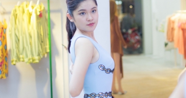 Á hậu Thuỳ Dung tự tin khoe mặt mộc thử trang phục đi châu Âu