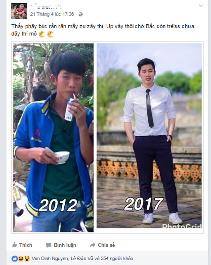 H&agrave;i hước đăng ảnh &ldquo;dậy th&igrave; th&agrave;nh c&ocirc;ng&rdquo; tr&ecirc;n Facebook