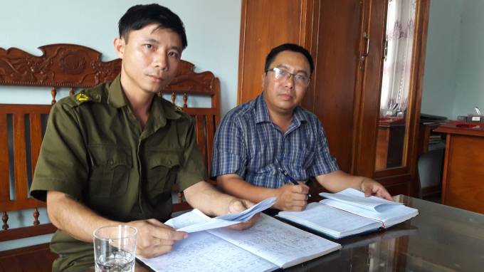 C&ocirc;ng an thị trấn tr&igrave;nh b&agrave;y về sự việc