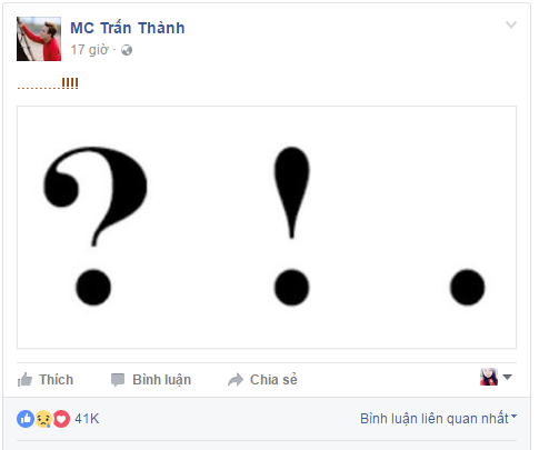 Trấn Th&agrave;nh đăng h&igrave;nh ảnh facebook sau khi bị Truyền h&igrave;nh Vĩnh Long cấm diễn (Ảnh: Facebook)