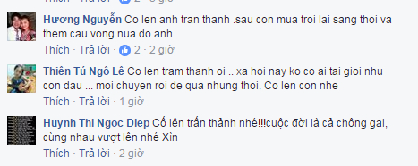 Nhiều kh&aacute;n giả b&igrave;nh luận động vi&ecirc;n vực danh h&agrave;i mong anh vượt qua