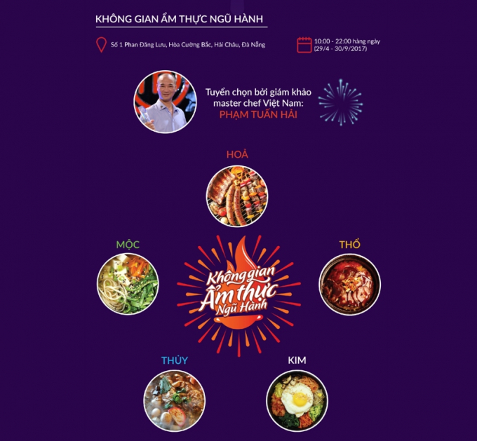 Kh&ocirc;ng gian ẩm thực cũng thực hiện theo chủ đề của DIFF 2017.