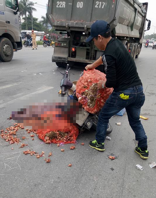 Hiện trường nơi xảy ra vụ tai nạn.