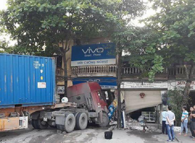 Hiện trường vụ tai nạn.