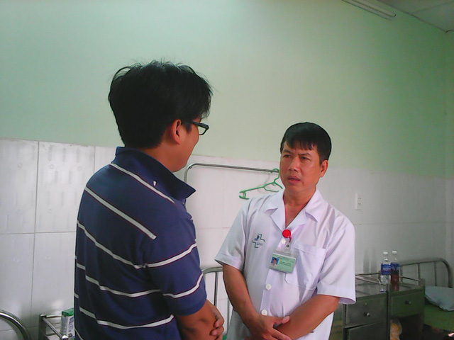 Bệnh nh&acirc;n Ph. sau khi xổ s&aacute;n xơ m&iacute;t th&agrave;nh c&ocirc;ng. Ảnh: B.T.