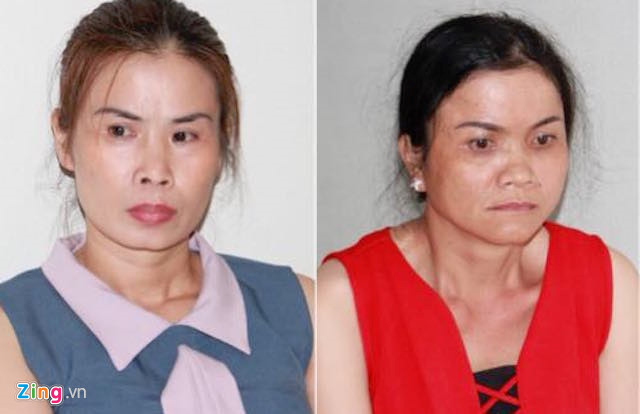 Lương v&agrave; Hiền (từ tr&aacute;i qua) bị cảnh s&aacute;t bắt giữ. (Ảnh: Zing.vn)