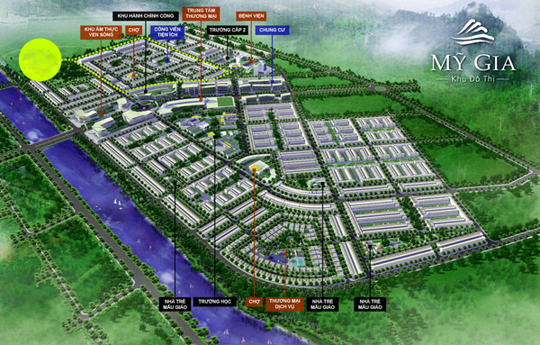 Theo quy hoạch tổng thể, dự &aacute;n Khu đ&ocirc; thị Mỹ Gia được chia l&agrave;m 8 g&oacute;i ph&aacute;t triển