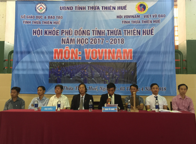 Hội khỏe Ph&ugrave; Đổng m&ocirc;n Vovinam l&agrave; sự kết hợp giữa Sở Gi&aacute;o dục v&agrave; Đạo tạo tỉnh Thừa Thi&ecirc;n Huế v&agrave; Hội VOVINAM &ndash; Việt v&otilde; đạo tỉnh Thừa Thi&ecirc;n Huế.