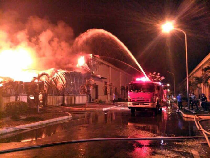 Hiện trường vụ ch&aacute;y.