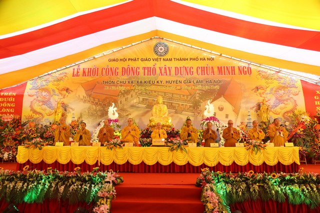 H&agrave; Nội: Lễ khởi c&ocirc;ng x&acirc;y dựng ng&ocirc;i ch&ugrave;a cổ, được khai s&aacute;ng từ thế kỷ thứ VI