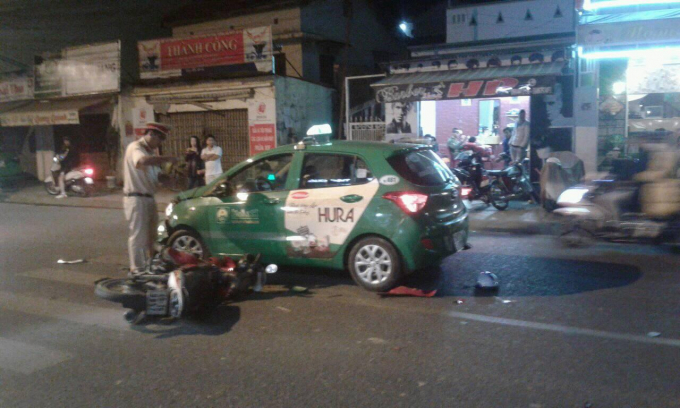 Hiện trường vụ tai nạn.