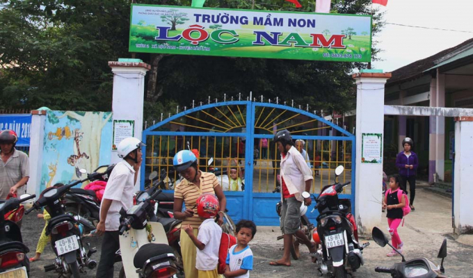 Trường Mầm non x&atilde; Lộc Nam, huyện Bảo L&acirc;m &ndash; một trong những trường c&oacute; gi&aacute;o vi&ecirc;n bị y&ecirc;u cầu truy thu tiền trợ cấp.