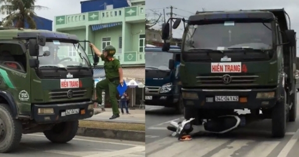 Công an Hải Phòng lên tiếng vụ ô tô tải lờ hiệu lệnh, đâm xe CSGT