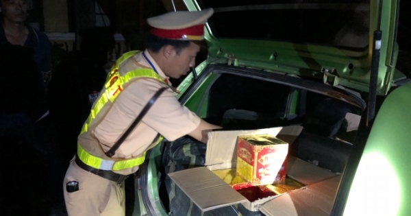 Phòng CSGT Bắc Giang bắt vụ vận chuyển 137,5 kg pháo