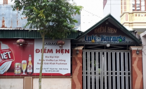 Qu&aacute;n karaoke Điểm Hẹn - nơi xảy ra vụ việc.