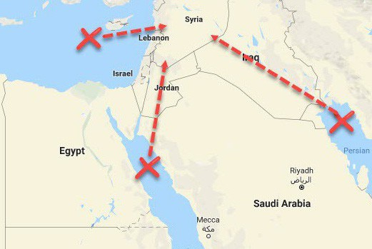 3 hướng tấn c&ocirc;ng của Mỹ v&agrave; li&ecirc;n qu&acirc;n nhằm v&agrave;o Syria h&ocirc;m 14/4 (Ảnh: New.com.au)