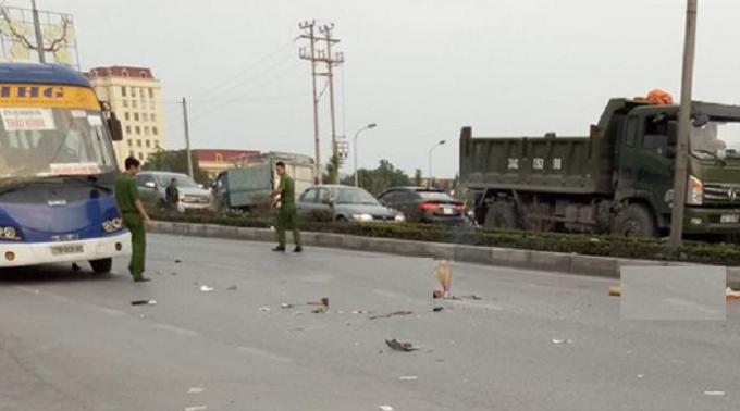 Hiện trường nơi xảy ra vụ tai nạn.