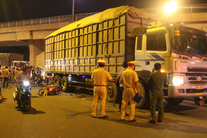 Hiện trường vụ tai nạn.