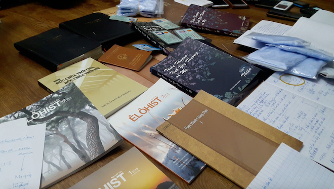 Tại hiện trường lực lượng chức năng ph&aacute;t hiện, thu giữ nhiều t&agrave;i liệu li&ecirc;n quan.