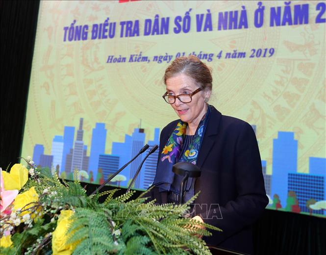 B&agrave; Astrid Bant, Trưởng đại diện Quĩ d&acirc;n số Li&ecirc;n hợp quốc (UNFPA) tại Việt Nam (Ảnh: Danh Lam/TTXVN).