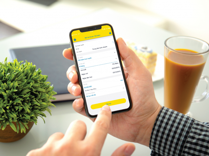 Chỉ cần v&agrave;i thao t&aacute;c chạm kh&aacute;ch h&agrave;ng c&oacute; thể mở hoặc tất to&aacute;n t&agrave;i khoản tiết kiệm trực tuyến nhanh ch&oacute;ng.