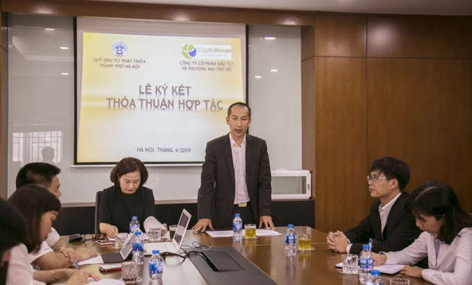 &Ocirc;ng Đỗ Đức Đạt &ndash; Chủ tịch HĐQT Tập đo&agrave;n Capital House ph&aacute;t biểu tại buổi lễ