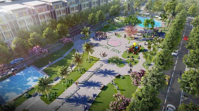 Phối cảnh khu đ&ocirc; thị Vườn Sen.