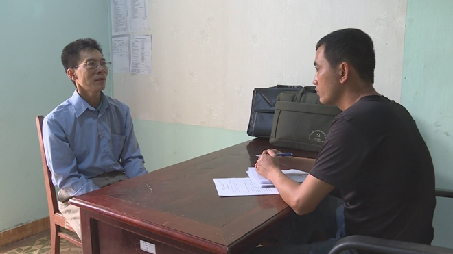 M&atilde; Minh Thu tại cơ quan điều tra.