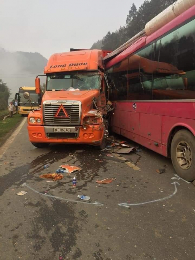 Hiện trường vụ tai nạn.&nbsp;Ảnh&nbsp;OFFB