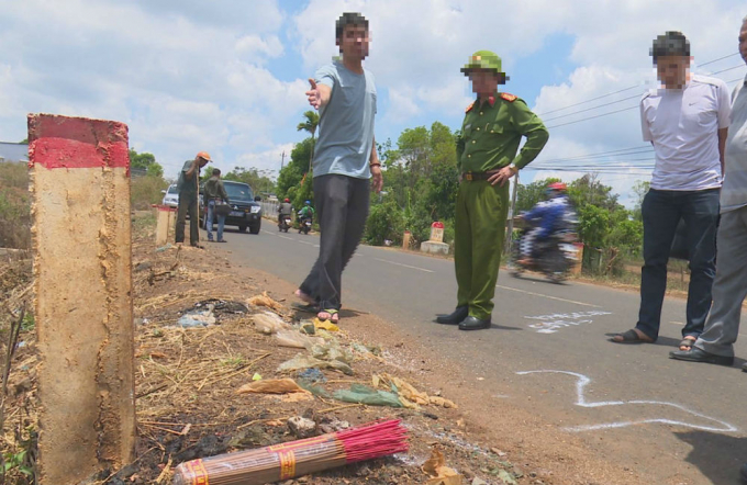 Hiện trường ph&aacute;t hiện thi thể nạn nh&acirc;n.