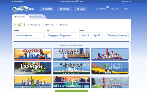 Trang săn v&eacute; m&aacute;y bay đi ch&acirc;u &Acirc;u gi&aacute; rẻ. (ảnh chụp m&agrave;n h&igrave;nh)