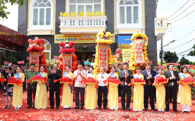 Nam A Bank Đắk N&ocirc;ng khai trương tại số 29-31, đường 23/3, phường Nghĩa Trung, thị x&atilde; Gia Nghĩa, tỉnh Đắk N&ocirc;ng.