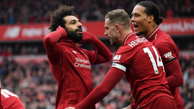 Niềm vui của c&aacute;c cầu thủ Liverpool. Ảnh: Eurosport