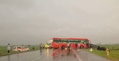 Hiện trường vụ tai nạn. Ảnh: Vov