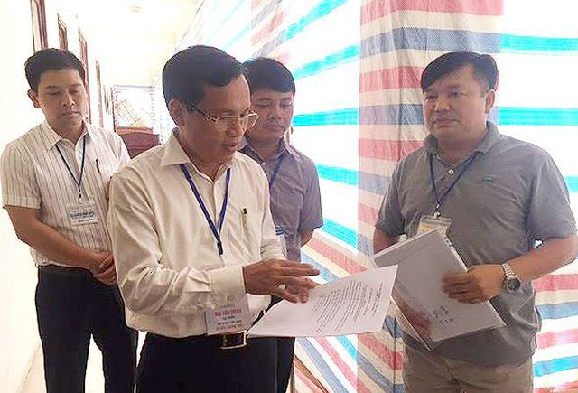 &Ocirc;ng Mai Văn Trinh, Cục trưởng Cục Quản l&yacute; chất lượng, Bộ GD&amp;amp;amp;ĐT kiểm tra thi tốt nghiệp THPT quốc gia 2018 tại H&ograve;a B&igrave;nh