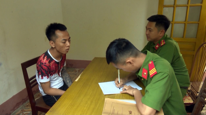 Đối tượng Nguyễn Đức B&igrave;nh tại cơ quan điều tra.