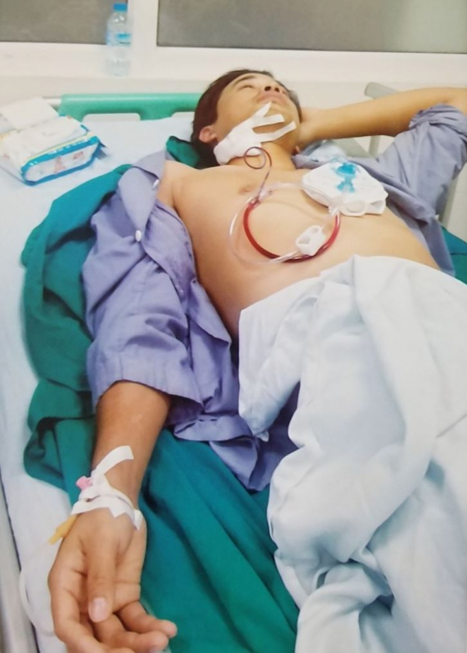 Nạn nh&acirc;n Duy tại Bệnh viện