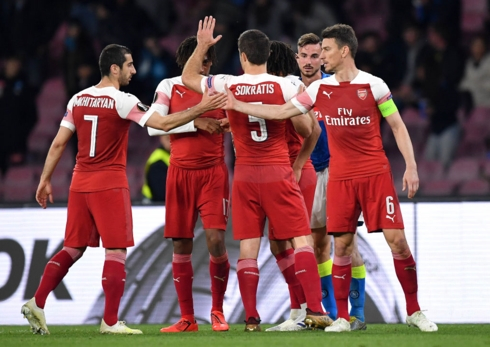 Arsenal c&oacute; chiến thắng nhẹ nh&agrave;ng hơn dự kiến trước Napoli. (Ảnh: Getty).&nbsp;