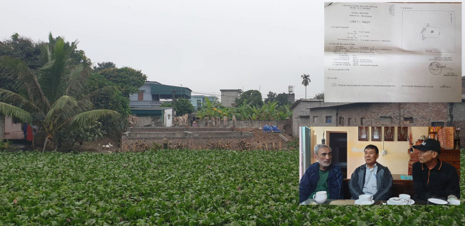 C&ocirc;ng tr&igrave;nh x&acirc;y dựng tr&ecirc;n đất ao c&ocirc;ng khiến nhiều cụ cao ni&ecirc;n bức x&uacute;c. Ảnh Ch&iacute; Ki&ecirc;n.