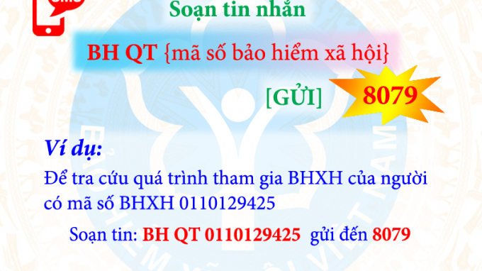 Tra cứu qu&aacute; tr&igrave;nh tham gia BHXH, BHYT bằng tin nhắn điện thoại