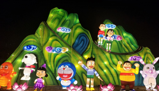 C&aacute;c nh&acirc;n vật trong bộ truyện tranh nổi tiếng Doreamon cũng được t&aacute;i hiện tại đ&acirc;y