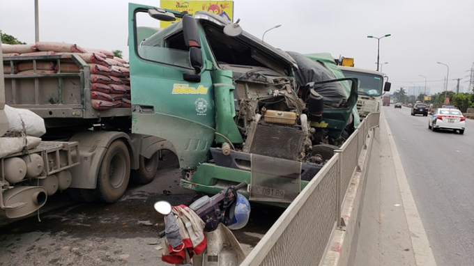 Hiện trường vụ tai nạn.