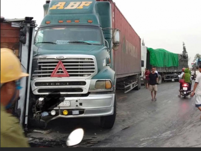 Hiện trường vụ tai nạn.