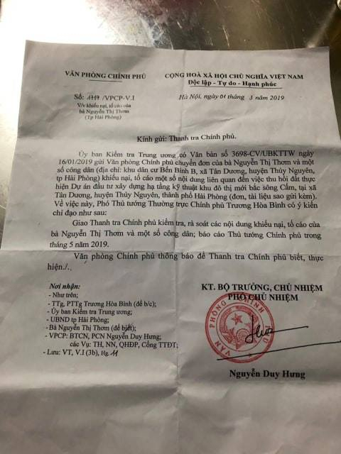 &Yacute; kiến chỉ đạo của Ph&oacute; Thủ tướng.&nbsp;