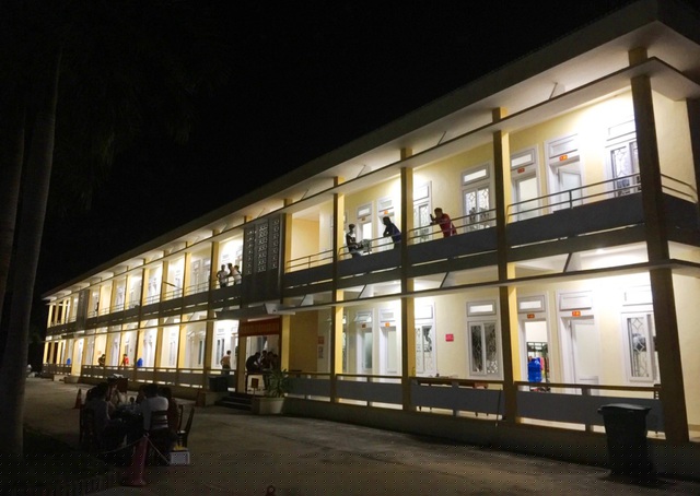 Khu cách ly thoáng mát sạch sẽ ở trường Quân sự tỉnh Thừa Thiên Huế (ảnh: Võ Nhân)