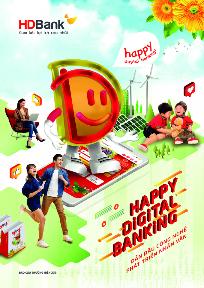 B&aacute;o c&aacute;o thường ni&ecirc;n 2019, HDBank định hướng ph&aacute;t triển &ldquo;Happy Digital Ban