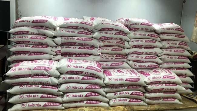 Số gạo được thu giữ tại hiện trường