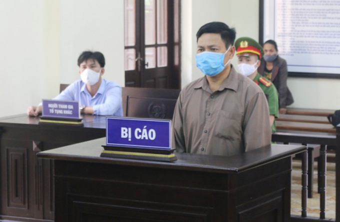 Bị cáo Trần Thế Hiên tại tòa.