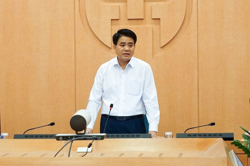 Chủ tịch UBND TP Hà Nội Nguyễn Đức Chung kết luận cuộc họp.